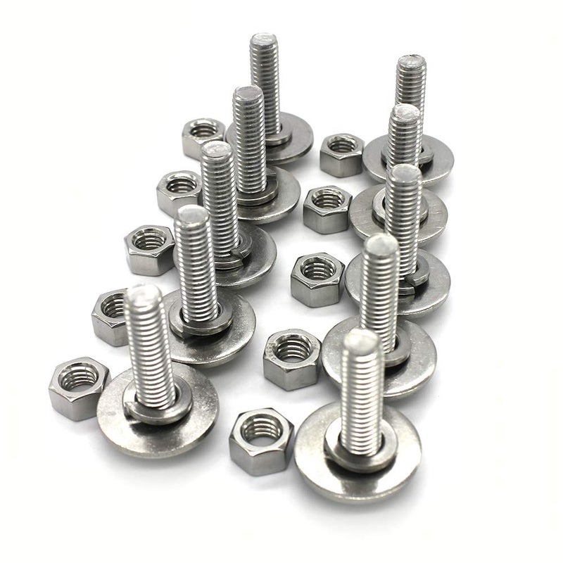 Fullerkreg (10 Sets) 5/16-18x1-1/2" Stainless Steel Hex Head Screwsbolts and nuts kit, 5/16 Nuts, 5/16 Fender Flat Washer& 5/16 Spring Lock Washers, 18-8 (304) S/S, Fully Threaded by Fullerkreg - Image 1